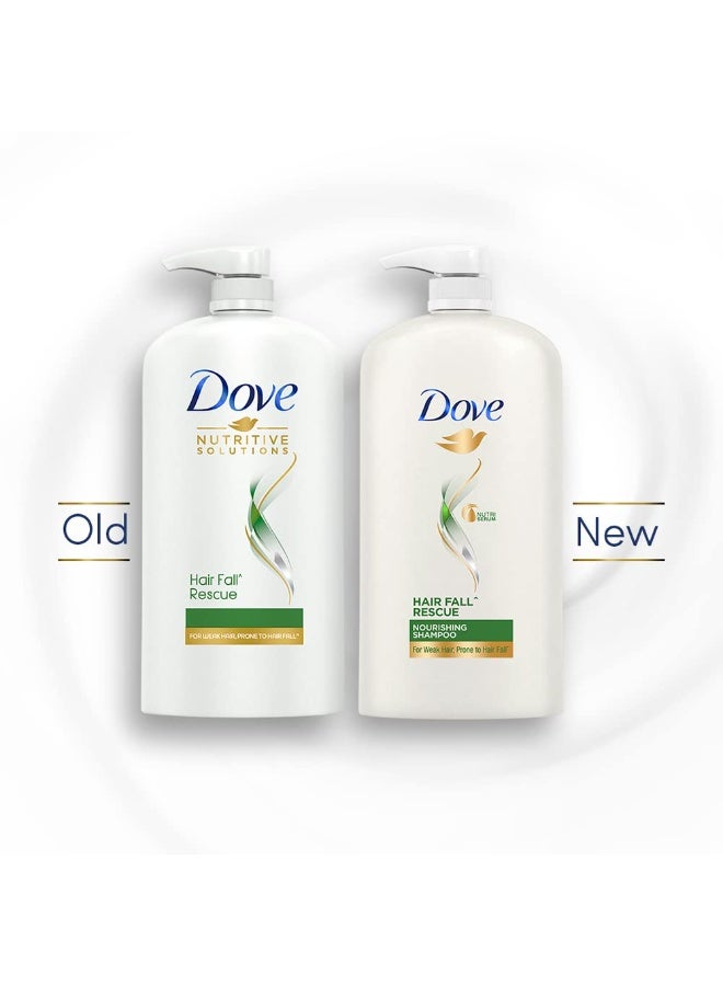 دوف شامبو دوف لإنقاذ الشعر من التساقط 1 لتر، للشعر التالف، للتحكم في تساقط الشعر والحصول على شعر أكثر كثافة - شامبو يومي لطيف مضاد لتساقط الشعر للرجال والنساء (عبوة من قطعتين) - Image 2